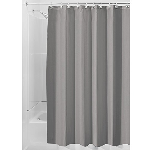 Product Cover iDesign Fabric Shower Curtain, Extra Long Water-Repellent and Mold- and Mildew-Resistant Liner for Master, Guest, Kid's, College Dorm Bathroom, 96