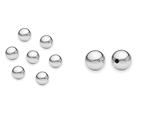 Product Cover 100pcs Sterling Silver Seamless Smooth Tiny Round Spacer Bead 2mm for Jewelry Craft Making Findings SS140