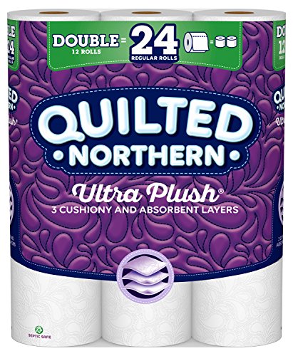 Product Cover Quilted Northern Ultra Plush Toilet Paper, 12 Double Rolls, 12 = 24 Regular Rolls