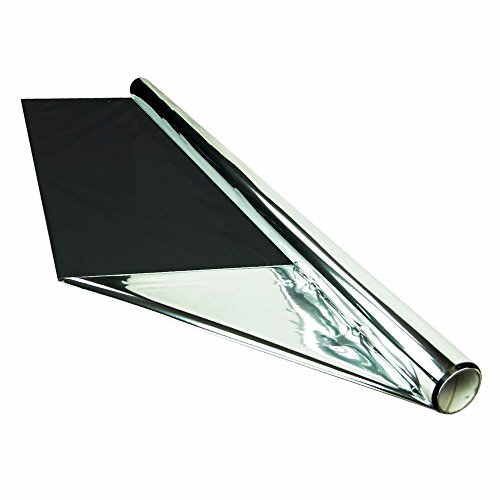 Product Cover HTG Supply 25 Foot by 4 Foot Super Thick Reflective Mylar On Black Poly Roll, 6.7-Mil