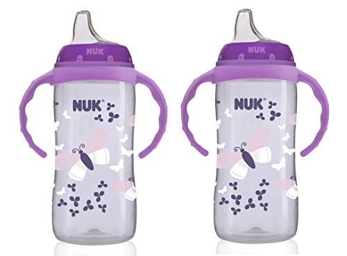 Product Cover NUK 10 Ounce Jungle Large Learner Cup With Handles, 2 Pack, Girl