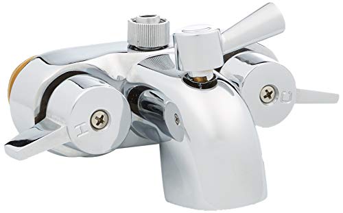 Product Cover My PlumbingStuff B3100 3 ⅜-Inch Centers Clawfoot Tub Faucet with Ceramic Cartridges &¼-Turn Ball-Valve Diverter - Diverter Bathcock - Faucet Replacement - Solid-Brass Chrome-Plated - ¾ Male IPS Inlet