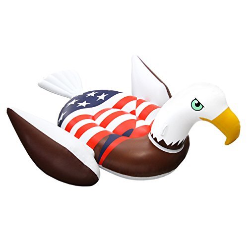 Product Cover Giant Rideable Patriotic American Bald Eagle Inflatable Swimming Pool Float