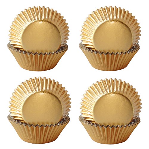 Product Cover Gold-Cupcake-Liners Paper Baking-Cups Muffin-Liners, SophieBella 400 ct,Regular Size