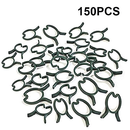 Product Cover 150 Pcs Plant Garden Clips,Flower,Vine & Vegetable Plant Support Clips Lever Loop Grippers,Great for Holding Plant Stems