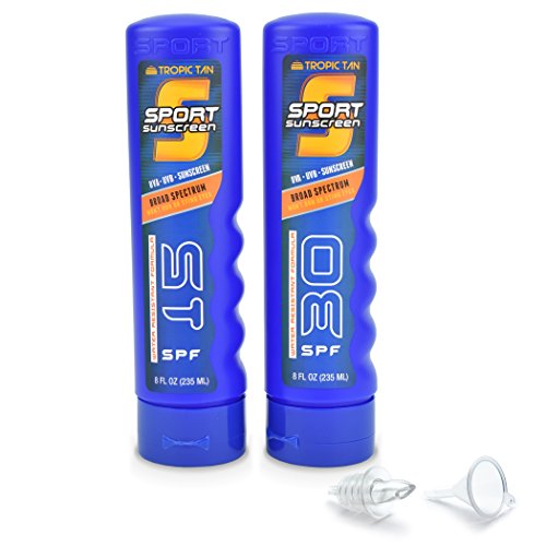 Product Cover GoPong Sport Bottle Sunscreen Flask 2 Pack, Includes Funnel and Liquor Bottle Pour Spout