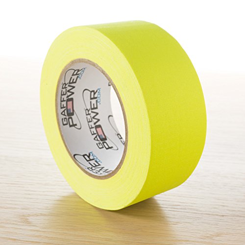 Product Cover Real Professional Grade Gaffer Tape by Gaffer Power, Made in The USA, Heavy Duty Gaffers Tape, Non-Reflective, Multipurpose. (2 Inches x 30 Yards, Yellow)