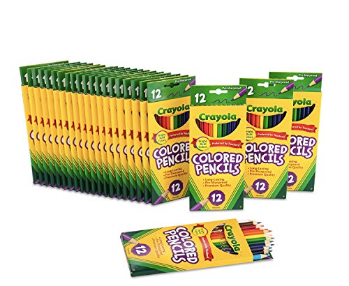 Product Cover Crayola Bulk Colored Pencils, Pre-sharpened, Back to School Supplies, 12 Assorted Colors, Pack of 24