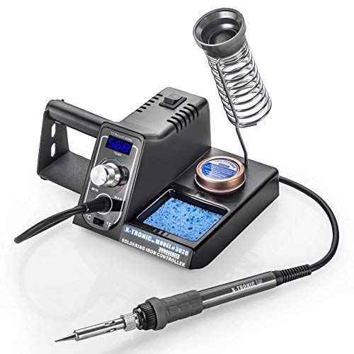Product Cover X-Tronic Model #3020-XTS Digital Display Soldering Iron Station - 10 Minute Sleep Function, Auto Cool Down, C/F Switch, Ergonomic Soldering Iron, Solder Holder, Brass Tip Cleaner with Cleaning Flux