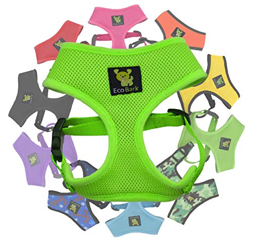 Product Cover Classic Dog Harness Innovative Mesh No Pull No Choke Design Soft Double Padded Breathable Vest for Eco-Friendly Easy Control Walking Quick Release for Puppies Toy Breeds & Small Dogs (Small, Green)