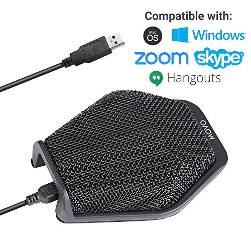 Product Cover Movo MC1000 Conference USB Microphone for Computer Desktop and Laptop with 180° / 20' Long Pick up Range Compatible with Windows and Mac for Dictation, Recording, YouTube, Conference Call, Skype