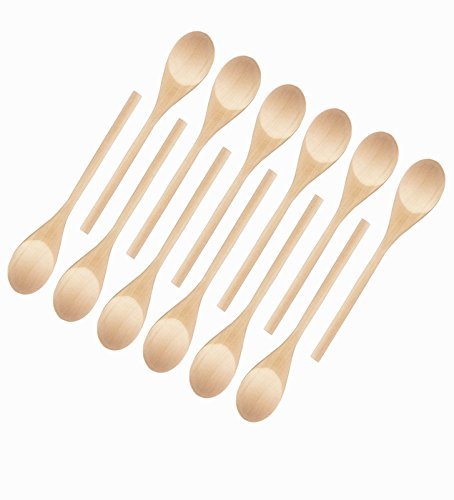 Product Cover Kitchen Wooden Spoons Mixing Baking Serving Utensils Craft Puppets 10 inch - Set of 12 ROUNDSQUARE