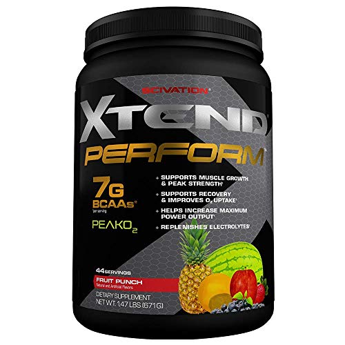 Product Cover Scivation Xtend Perform BCAA Powder, Peak O2, Glutamine, Citrulline Malate, Fruit Punch, 44 Servings