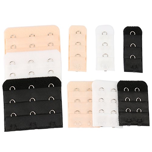 Product Cover Closecret Women's Assorted Bra Back Strap Extenders With 1 to 3 Hook Optional(Combination 1)