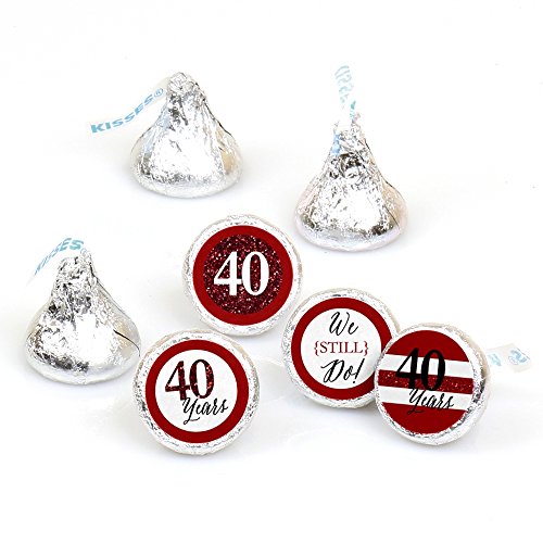 Product Cover We Still Do - 40th Wedding Anniversary - Party Round Candy Sticker Favors - Labels Fit Hershey's Kisses (1 Sheet of 108)
