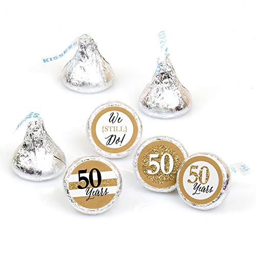 Product Cover We Still Do - 50th Wedding Anniversary - Party Round Candy Sticker Favors - Labels Fit Hershey's Kisses (1 Sheet of 108)