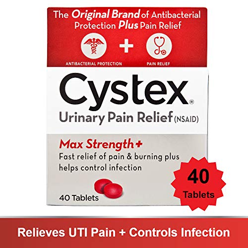 Product Cover Cystex Urinary Pain Relief Tablets | Fast UTI Treatment | Controls Frequent Urination | Keeps Urinary Tract Infection from Worsening | 40 Tablets | Pack of 1