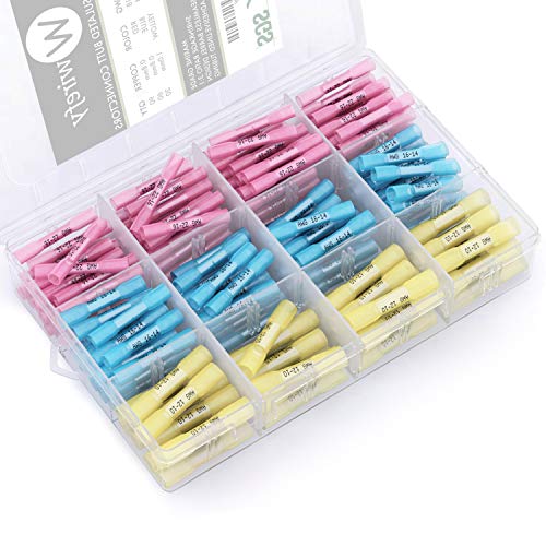 Product Cover 180 PCS Wirefy Heat Shrink Butt Connectors - Crimp Connector Kit - Electrical Wire Terminals - Waterproof Butt Splices
