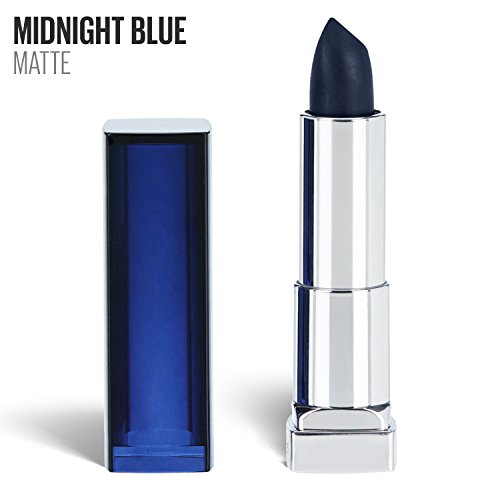 Product Cover Maybelline New York Color Sensational Blue Lipstick Matte Lipstick, Midnight Blue, 0.15 oz,Pack of 1