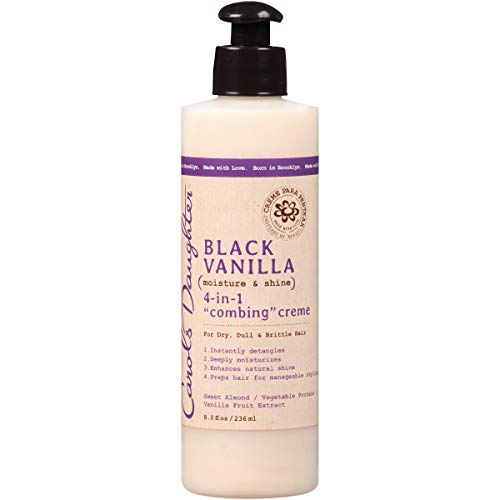 Product Cover Carol's Daughter Black Vanilla Moisture & Shine 4-in-1 Combing Creme For Dry Hair and Dull Hair, with Sweet Almond Oil and Vanilla Fruit Extract, Hair Detangler, 8 Fl Oz (Pack of 1)