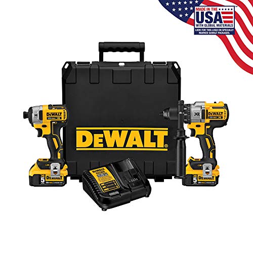 Product Cover DEWALT 20V MAX XR Cordless Drill Combo Kit, Brushless, 5.0-Ah, 2-Tool (DCK299P2)