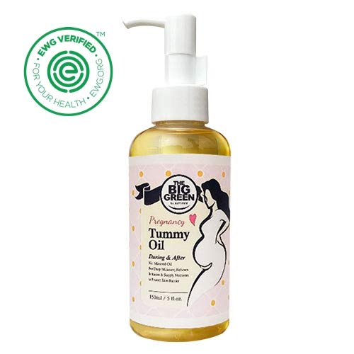 Product Cover Big Green Pregnancy Tummy Oil 5 fl oz.-EWG Verified, Natural Ingredients, No Mineral Oils, No Chemicals, Moisturizing, Safe, Dry Skin, Stretch Marks, Citrus Blend