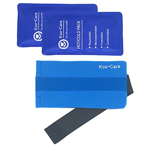 Product Cover Koo-Care 2 Flexible Gel Ice Pack and 1 Wrap with Elastic Strap for Hot/Cold Therapy, 11-Inch-by-5.9-Inch (Standard)