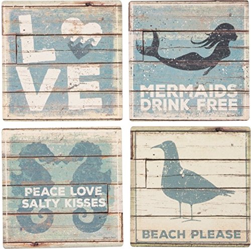 Product Cover Primitives By Kathy Beach Stone Coasters Set of 4
