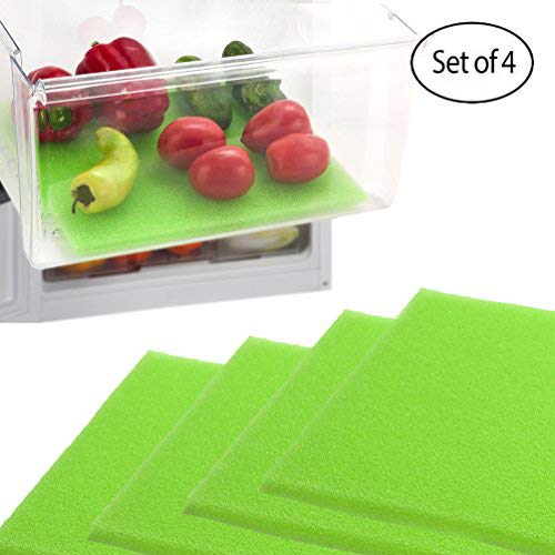 Product Cover Dualplex Fruit & Veggie Life Extender Liner for Fridge Refrigerator Drawers, 12x15 Inches (4 Pack) - Extends the Life of Your Produce & Prevents Spoilage