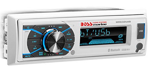 Product Cover Boss Audio Systems MR632UAB Marine Receiver - Weatherproof, Bluetooth Audio and Hands-Free Calling, USB, MP3, AM/FM, Aux-in, No CD Player, RGB Multi-Color Illumination, Detachable Front Panel