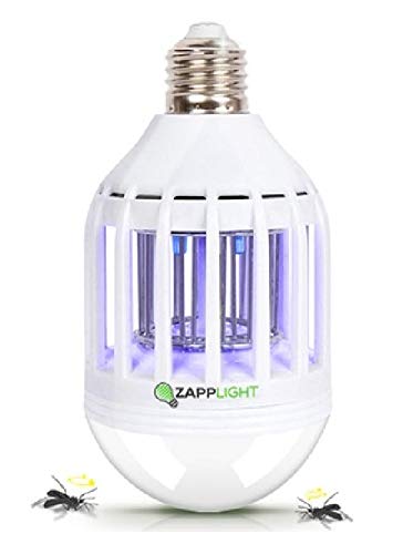 Product Cover ZappLight LED 60W Bug Zapper Bulb by BulbHead Insect and Mosquito Zapper Fits Standard Light Fixture To Attract and Kill Bugs On Contact