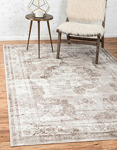 Product Cover Unique Loom 3134070 Sofia Collection Traditional Vintage Beige Area Rug (4' 0 x 6' 0), Rectangle