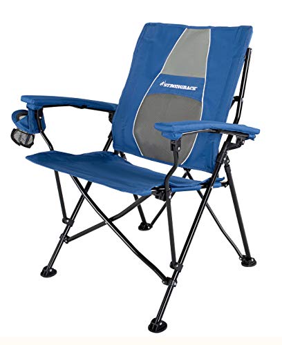 Product Cover STRONGBACK Elite Folding Camping Chair with Lumbar Support, Navy/Grey