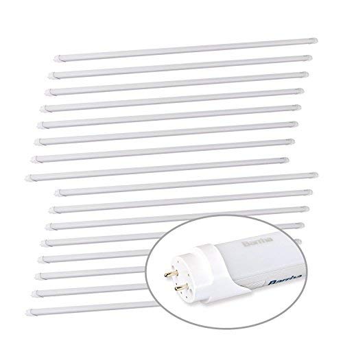 Product Cover Barrina (16-Pack) T8 T10 T12 LED Light Tube 4ft 24W 6000K Super Brightness Daylight White, Dual-End Powered, T8 T10 T12 Fluorescent Light Bulbs Replacement, ETL Listed
