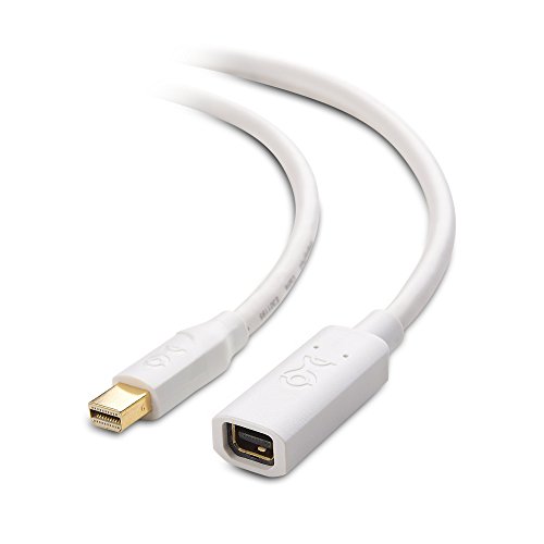 Product Cover Cable Matters Gold-Plated Mini DisplayPort 1.2 Extension Cable with 4K Video Support in White - 3 Feet
