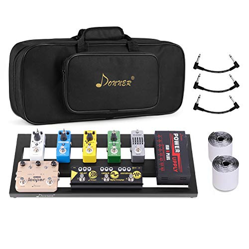 Product Cover Donner Guitar Pedal Board Case DB-2 Aluminium Pedalboard 20'' x 8'' with Bag