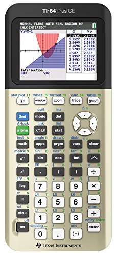 Product Cover Texas Instruments TI84PLSCEGOLD TI-84 Plus CE Graphing Calculator, Gold