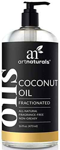 Product Cover ArtNaturals Premium Fractionated Coconut Oil - (16 Fl Oz / 473ml) - 100% Natural & Pure - Therapeutic Grade Carrier and Massage Oil - for Hair and Skin or Diluting Aromatherapy Essential Oils