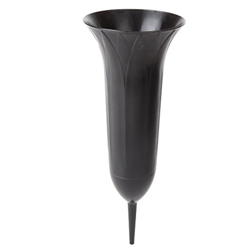 Product Cover Home-X Fluted Lawn and Garden Vase. Stake In Ground Vase for Lawn or Memorial
