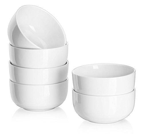 Product Cover DOWAN 10 Ounces Porcelain Bowl Set, 6 Packs, White
