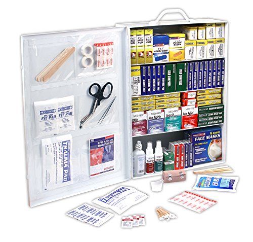 Product Cover Rapid Care First Aid 80095 4 Shelf ANSI/OSHA Compliant All Purpose First Aid Cabinet, Wall Mountable, 1,110 Pieces
