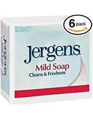 Product Cover (PACK OF 6 BARS) Jergens ORIGINAL MILD Bar Soap. LUXURIOUS LATHER THAT LEAVE SKIN FRESH & CLEAN! All Natural Formula for Men & Women. (6 Bars, 3.0oz Each Bar)