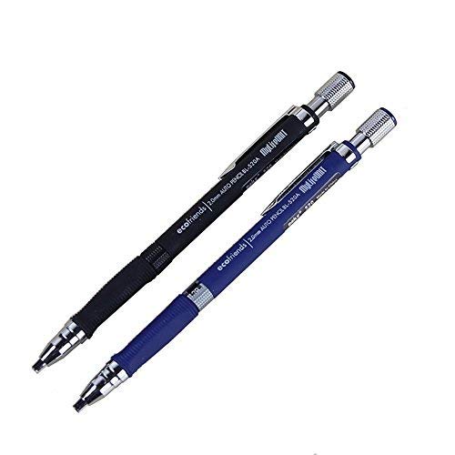 Product Cover MyLifeUNIT 2.0mm Mechanical Pencil, 2mm Lead Pencil for Draft Drawing, Carpenter, Crafting, Art Sketching (Blue and Black 2 Pack)