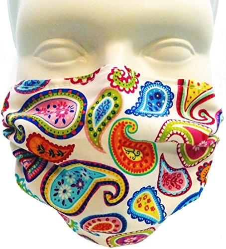 Product Cover Breathe Healthy Dust, Allergy & Flu Mask - Comfortable, Washable Protection from Dust, Pollen, Allergens, Cold & Flu Germs; Asthma Mask; Paisley Punch (Adult)