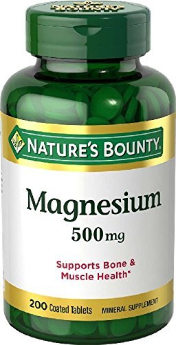 Product Cover Nature's Bounty Magnesium 500 mg, 200 Tablets (2 Pack)