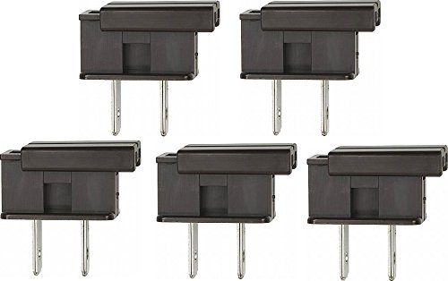 Product Cover Creative Hobbies SPLUGBR, Easy Snap On End Plug, For SPT-1 Wire, Residential Grade, Polarized, Non-Grounding, 8 Amp, 125 Volt, Brown, Pack of 5 Plugs