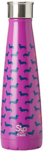 Product Cover S'ip by S'well Vacuum Insulated Stainless Steel Water Bottle, Double Wall, 15 oz, Top Dog