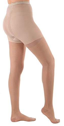 Product Cover Sheer Compression Firm Support Pantyhose 20-30mmHg - Nude, Medium - Absolute Support Model A207 - Made In USA