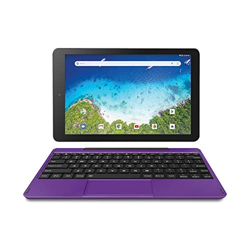 Product Cover RCA Viking Pro Purple Edition 10.1 Touchscreen 2 In 1 Tablet Laptop, Detachable Keyboard, Free Office Moblie APP, Quad-Core Processor,32G storage, IPS Display, Android 5.0 Lollipop