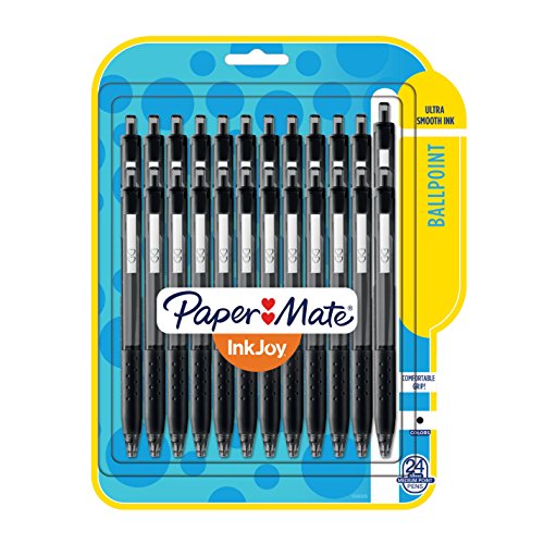 Product Cover Paper Mate 1945925 InkJoy 300RT Retractable Ballpoint Pens, Medium Point, Black, 24 Count
